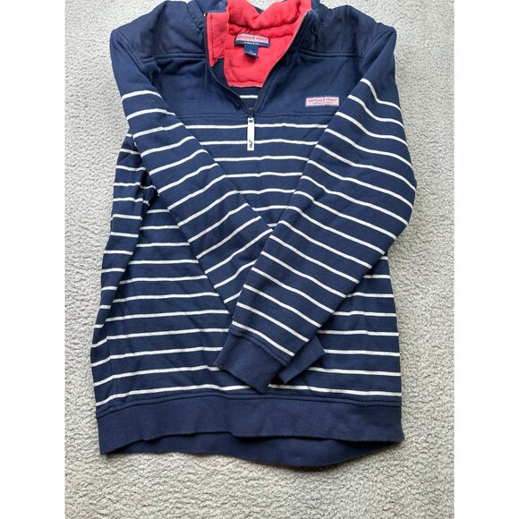 Vineyard Vines 1/4 Zip Striped Pullover Sweatshirt Mens Size L - Picture 4 of 8